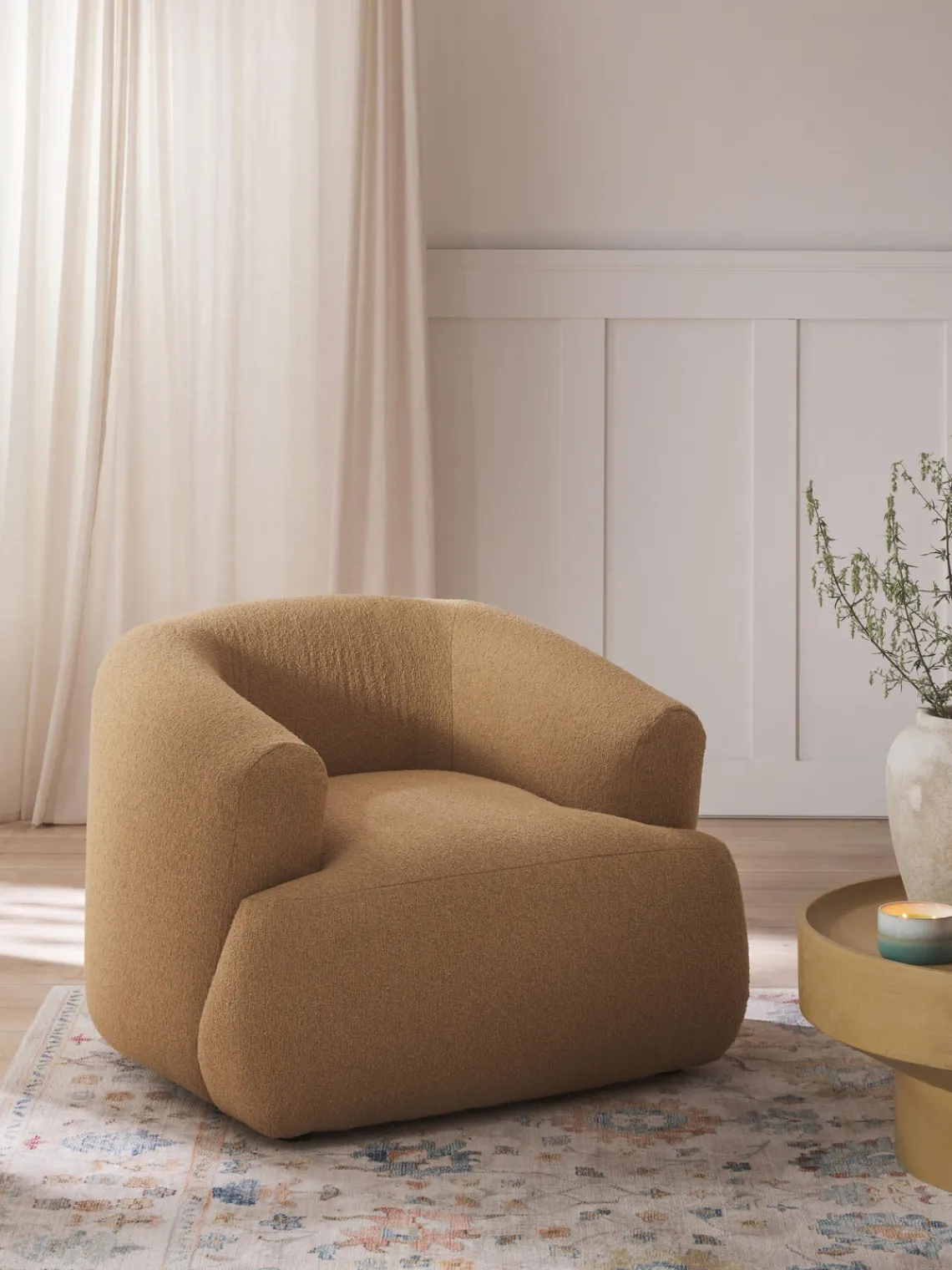 Hot Sillón en tejido bouclé Sofia Butacas|Sillones