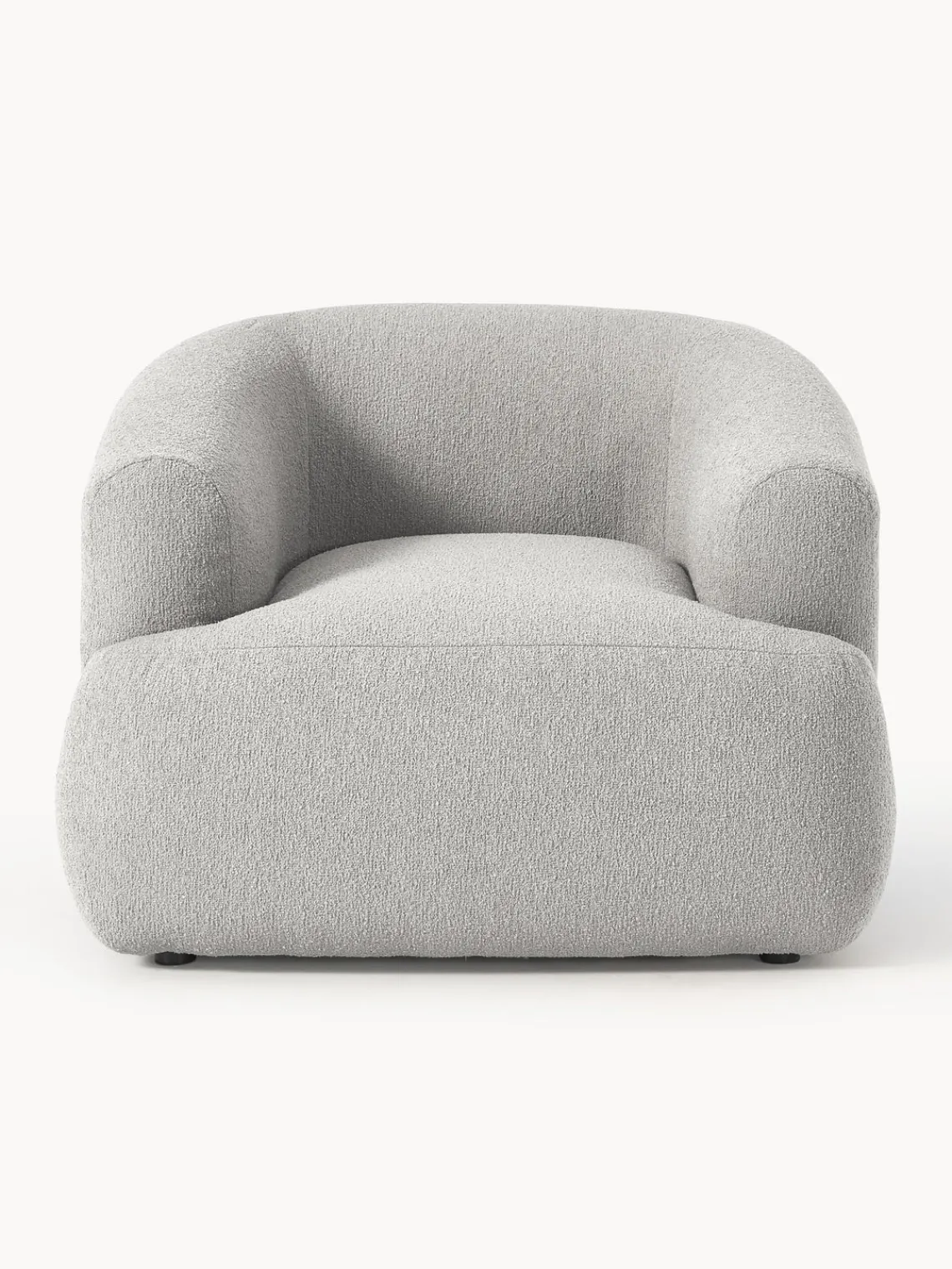 Butacas|Sillones>Westwing Collection Sillón en tejido bouclé Sofia Bouclé gris claro
