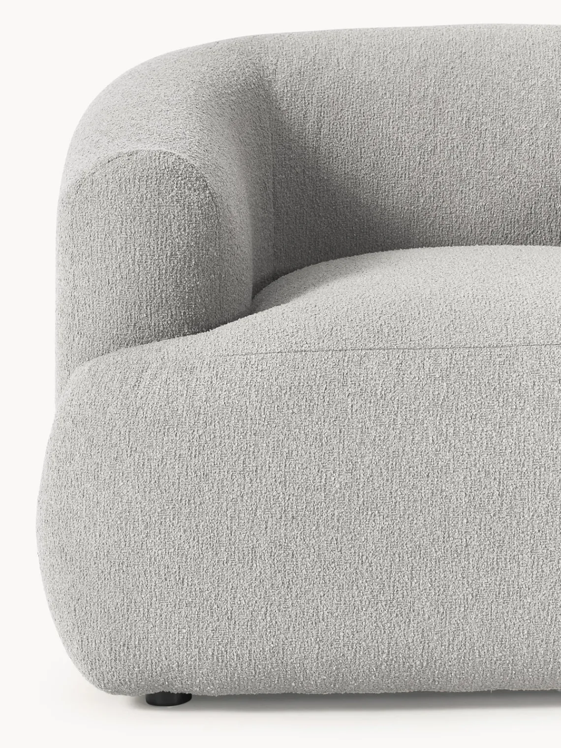 Butacas|Sillones>Westwing Collection Sillón en tejido bouclé Sofia Bouclé gris claro