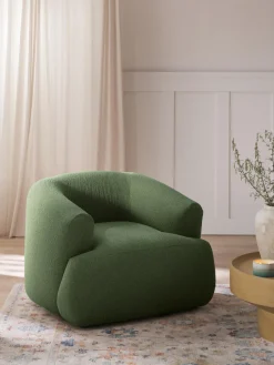 Hot Sillón en tejido bouclé Sofia Butacas|Sillones