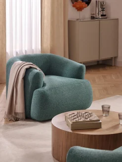 Sale Sillón en tejido bouclé Sofia Butacas|Sillones