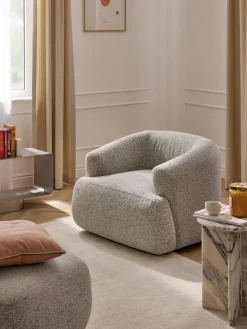 Sale Sillón en tejido bouclé Sofia Butacas|Sillones