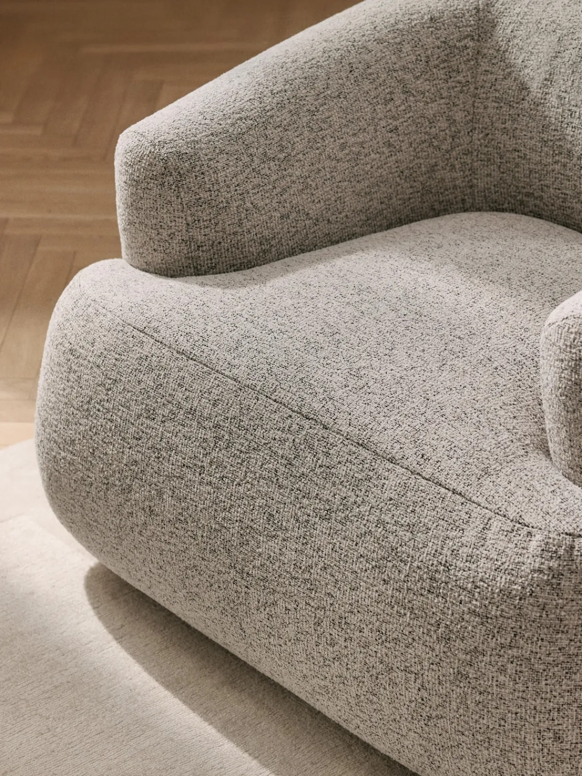 Sale Sillón en tejido bouclé Sofia Butacas|Sillones