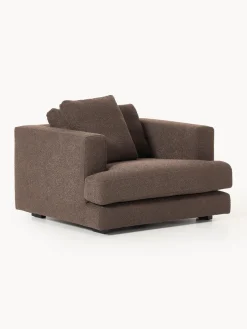 Butacas|Sillones>Westwing Collection Sillón en tejido bouclé Tribeca Bouclé marrón oscuro