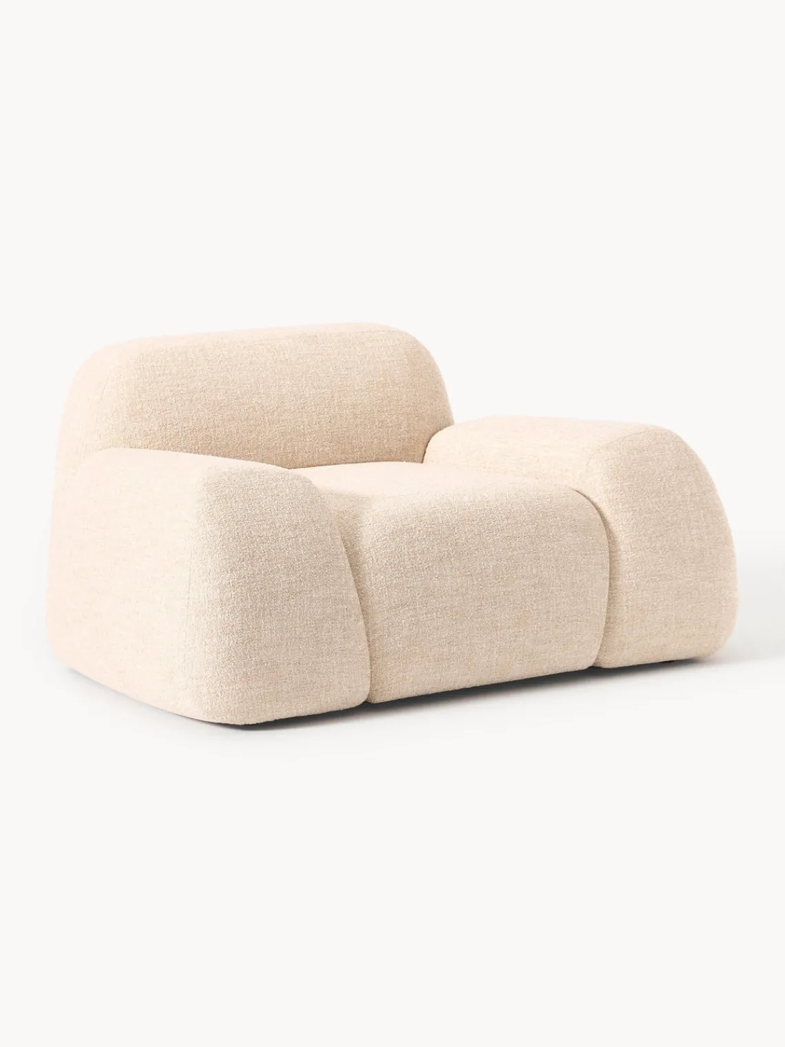 Sillón en tejido bouclé Wolke Sillones Pequeños|Sillones