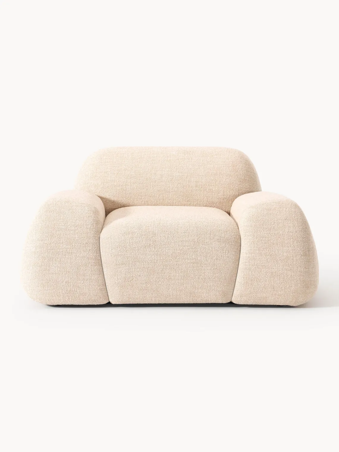Sillón en tejido bouclé Wolke Sillones Pequeños|Sillones