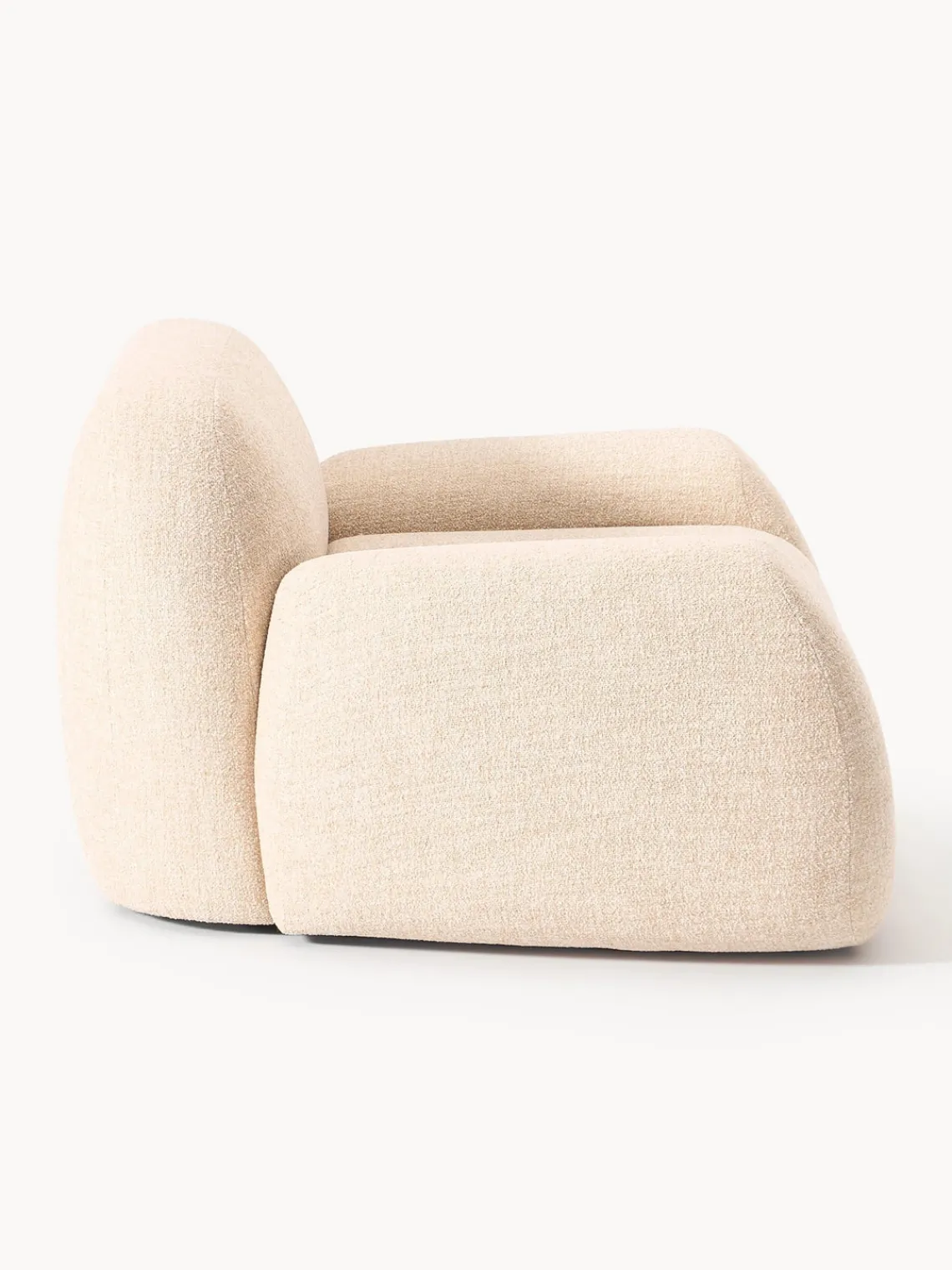 Sillón en tejido bouclé Wolke Sillones Pequeños|Sillones