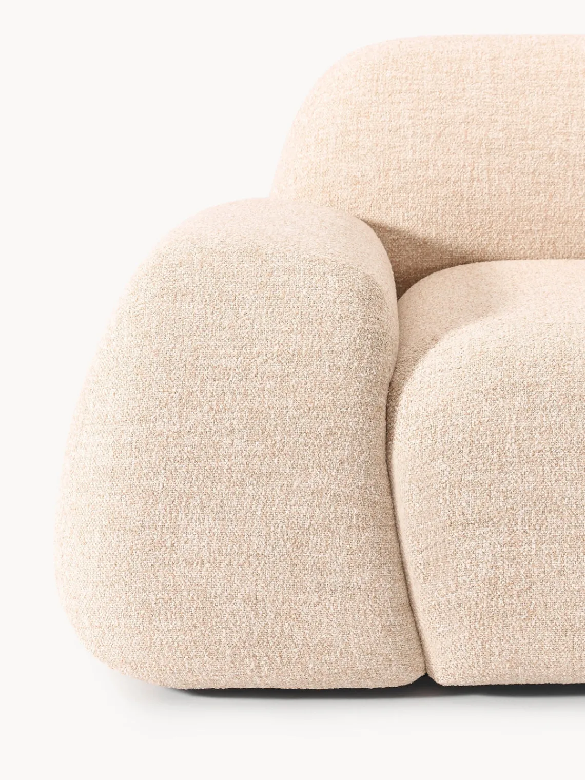 Sillón en tejido bouclé Wolke Sillones Pequeños|Sillones