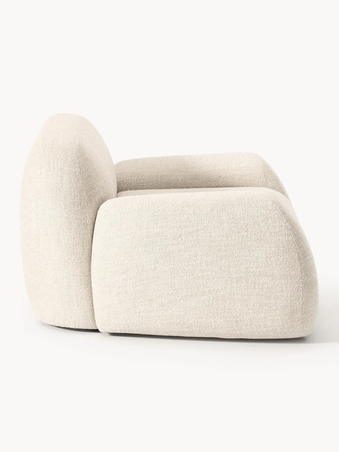 Outlet Sillón en tejido bouclé Wolke Sillones Pequeños|Sillones
