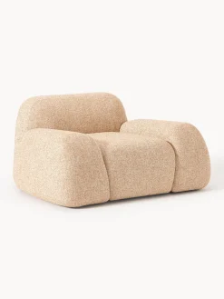 Outlet Sillón en tejido bouclé Wolke Sillones Pequeños|Sillones