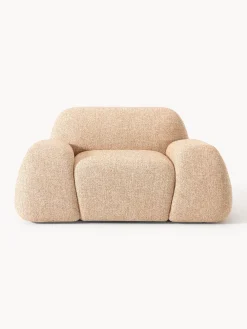 Outlet Sillón en tejido bouclé Wolke Sillones Pequeños|Sillones