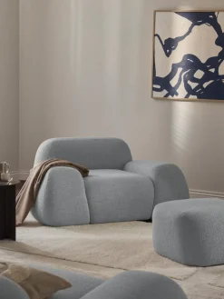 Hot Sillón en tejido bouclé Wolke Sillones Pequeños|Sillones