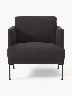 Butacas|Sillones></noscript>Westwing Collection Sillón Fluente Tejido grueso gris antracita