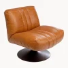 Outlet Sillón giratorio de cuero Napa Sillones Pequeños|Sillones