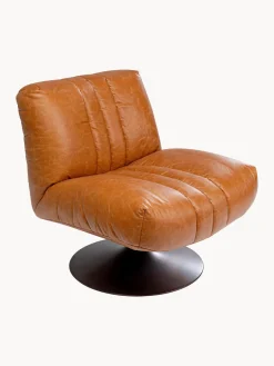 Outlet Sillón giratorio de cuero Napa Sillones Pequeños|Sillones