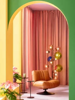 Outlet Sillón giratorio de cuero Napa Sillones Pequeños|Sillones