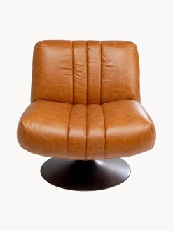 Outlet Sillón giratorio de cuero Napa Sillones Pequeños|Sillones