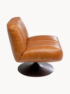 Outlet Sillón giratorio de cuero Napa Sillones Pequeños|Sillones