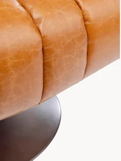 Outlet Sillón giratorio de cuero Napa Sillones Pequeños|Sillones