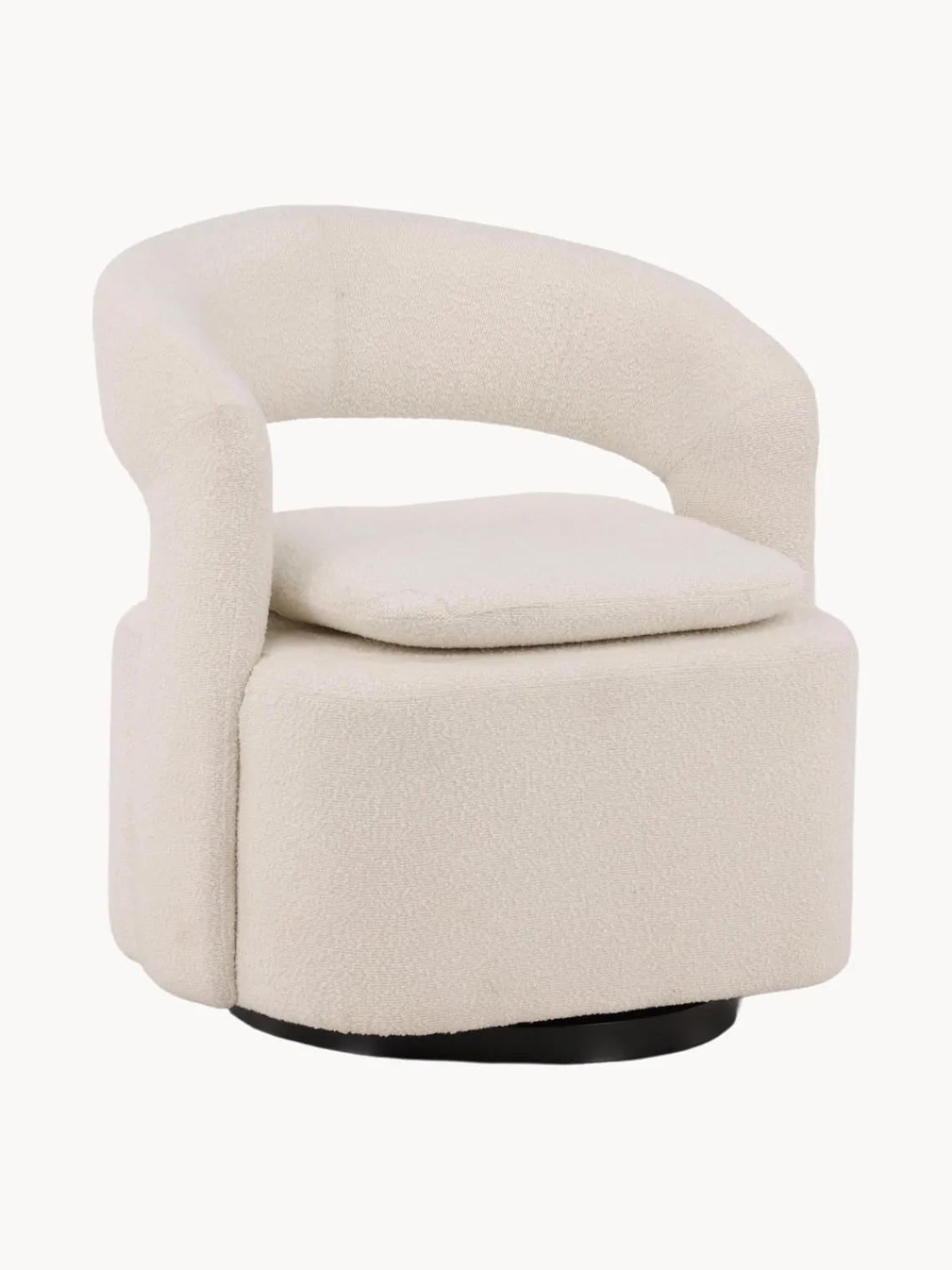 Sale Sillón giratorio en tejido bouclé Laurel Sillones Pequeños|Sillones