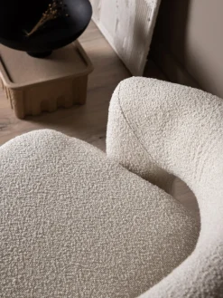 Sale Sillón giratorio en tejido bouclé Laurel Sillones Pequeños|Sillones