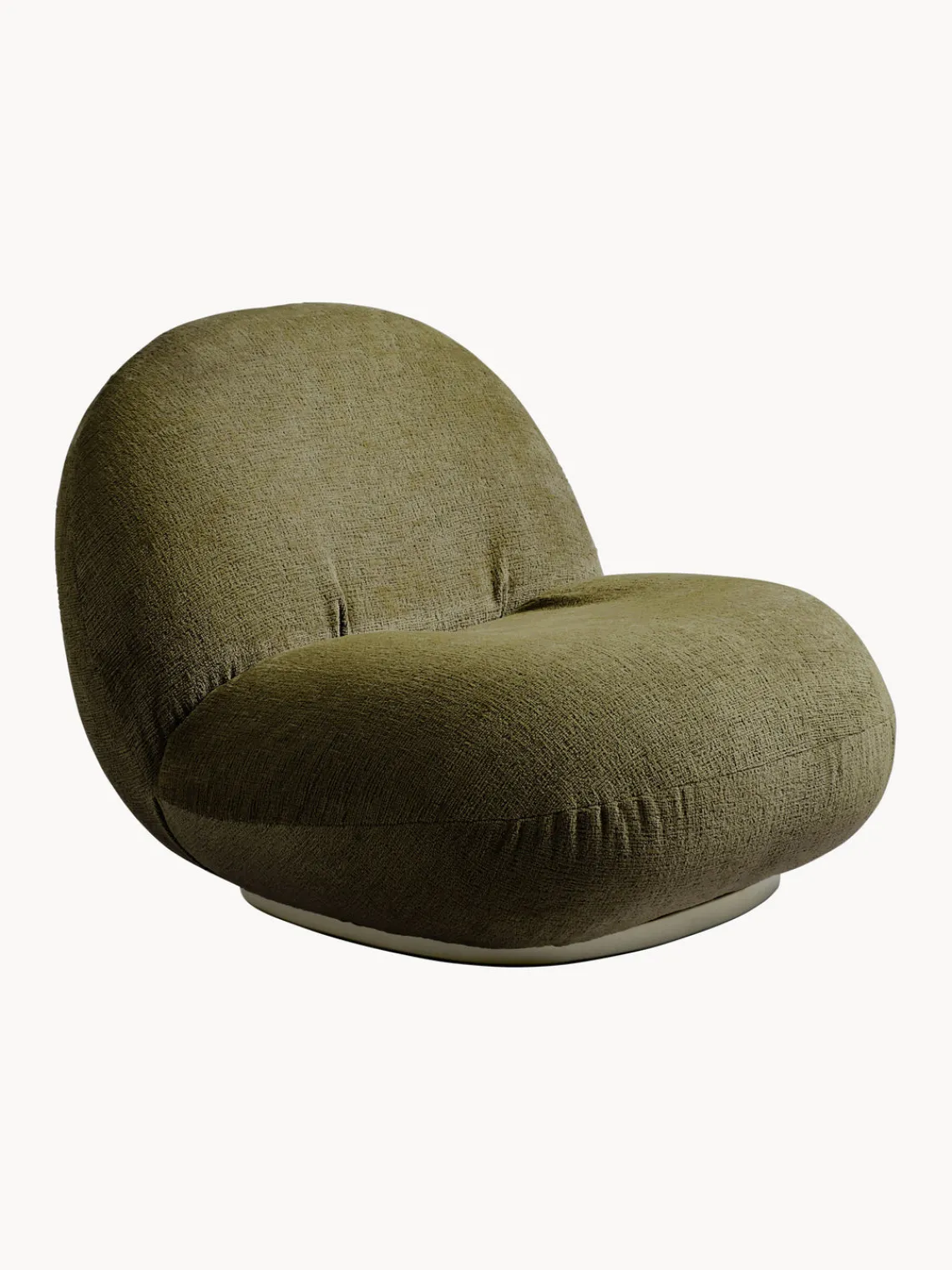 Sillones Pequeños|Sillones>GUBI Sillón giratorio Pacha Verde oliva, greige