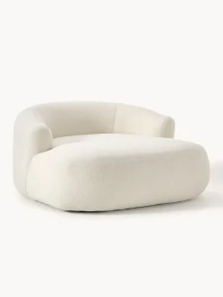 Butacas|Sillones>Westwing Collection Sillón grande de borreguillo Sofia Tejido blanco Off White