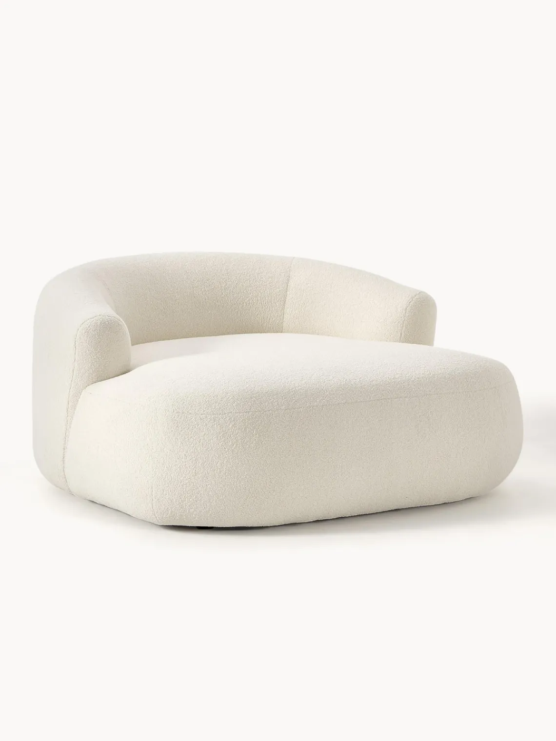 Butacas|Sillones>Westwing Collection Sillón grande de borreguillo Sofia Tejido blanco Off White