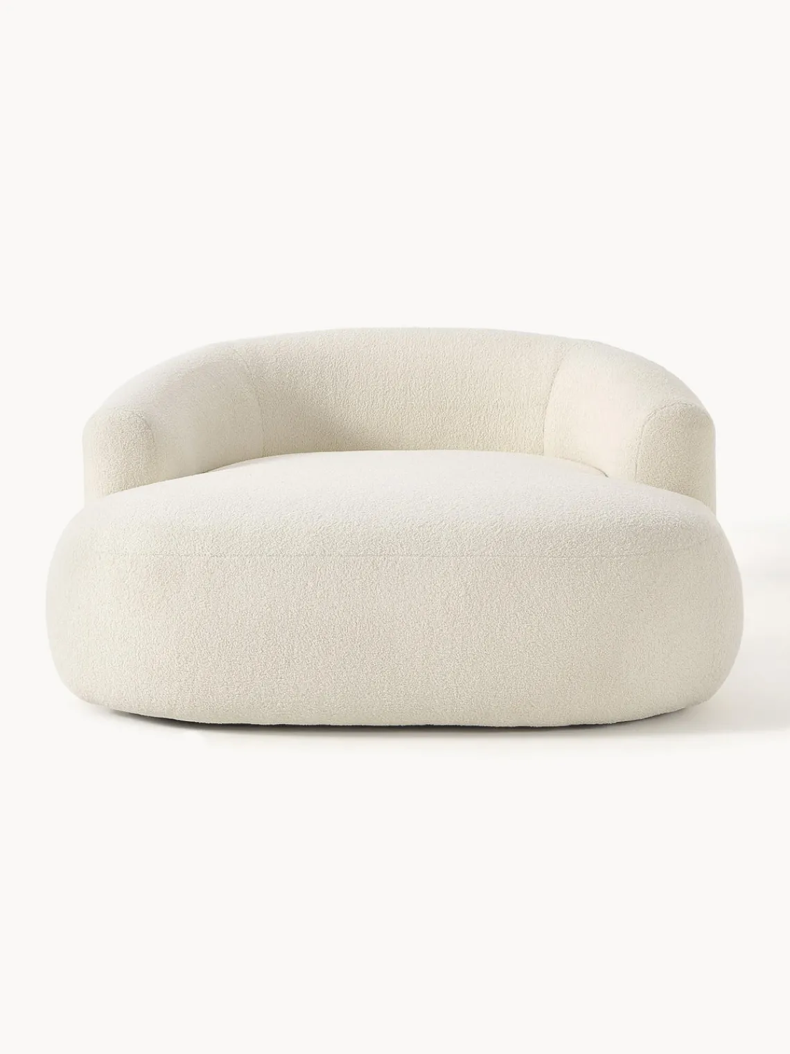 Butacas|Sillones>Westwing Collection Sillón grande de borreguillo Sofia Tejido blanco Off White