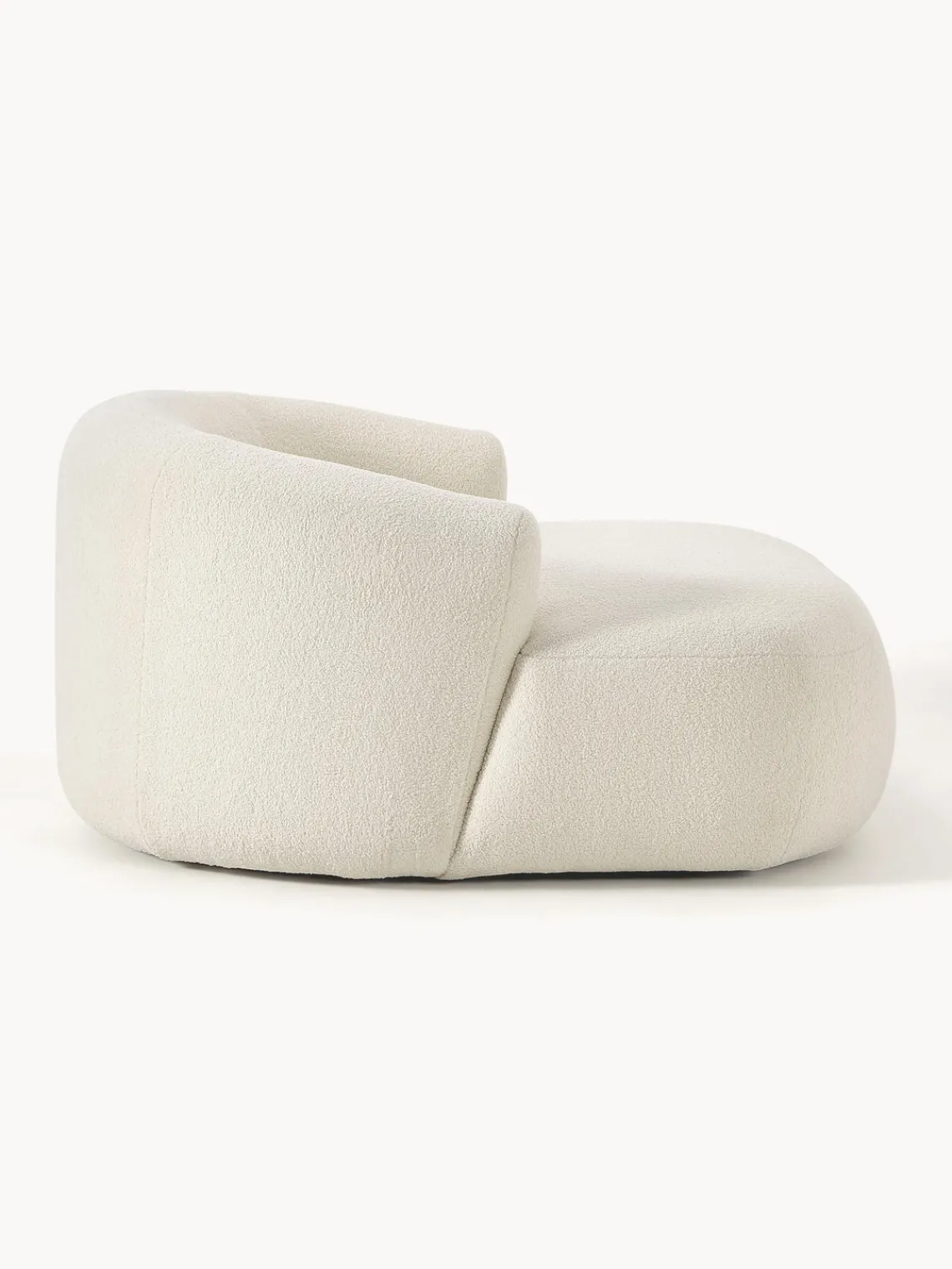 Butacas|Sillones>Westwing Collection Sillón grande de borreguillo Sofia Tejido blanco Off White