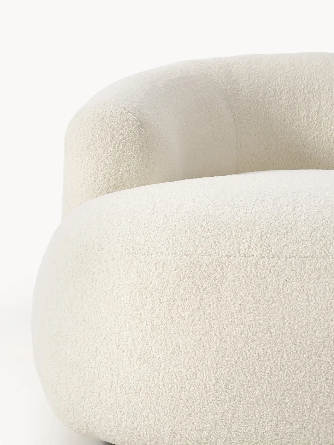 Butacas|Sillones>Westwing Collection Sillón grande de borreguillo Sofia Tejido blanco Off White