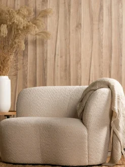 New Sillón grande en tejido bouclé Sibylla Sillones Pequeños|Sillones