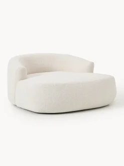Butacas|Sillones>Westwing Collection Sillón grande en tejido bouclé Sofia Bouclé jaspeado, blanco crema