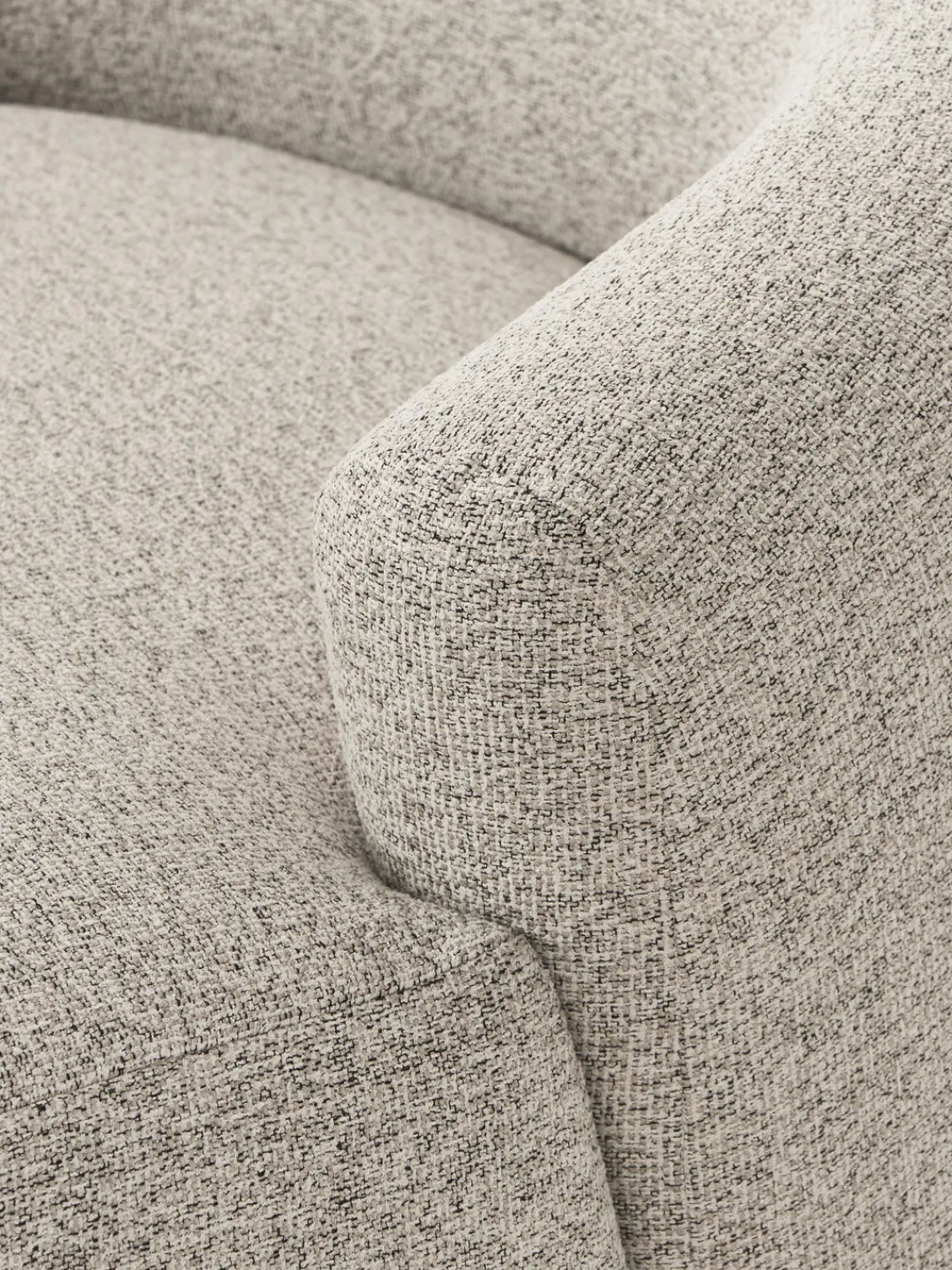 Butacas|Sillones>Westwing Collection Sillón grande en tejido bouclé Sofia Bouclé jaspeado, beige
