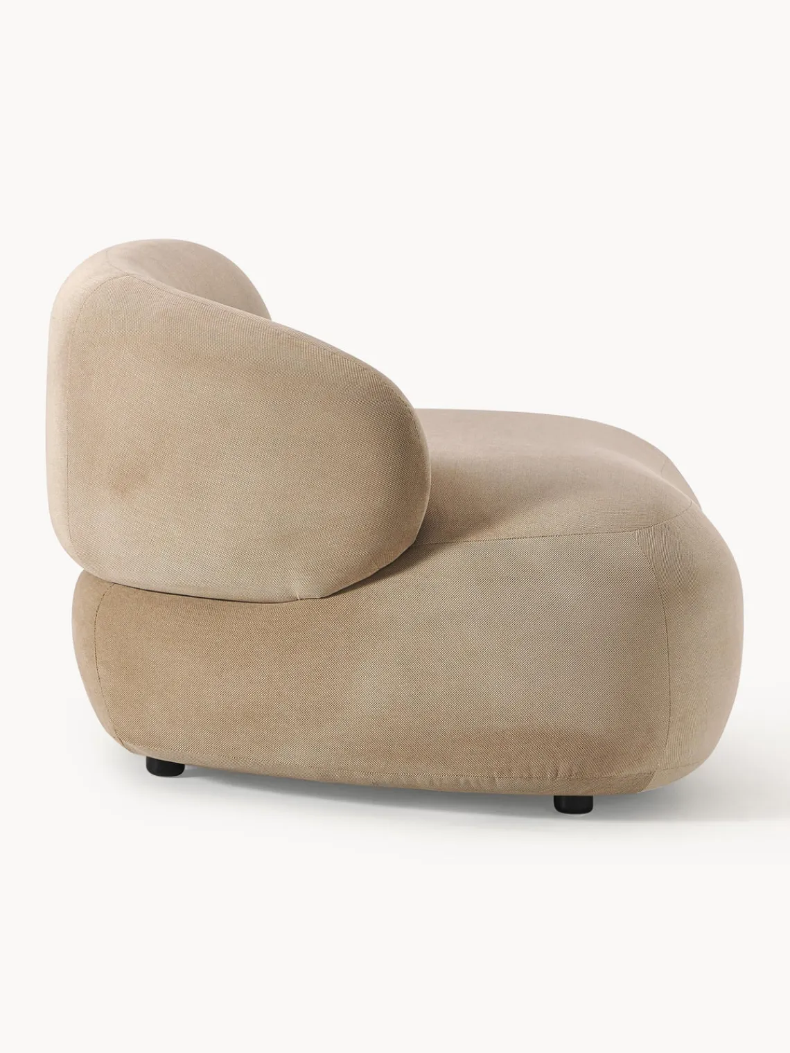 Butacas|Sillones>Westwing Collection Sillón lounge Alba Tejido aterciopelado beige