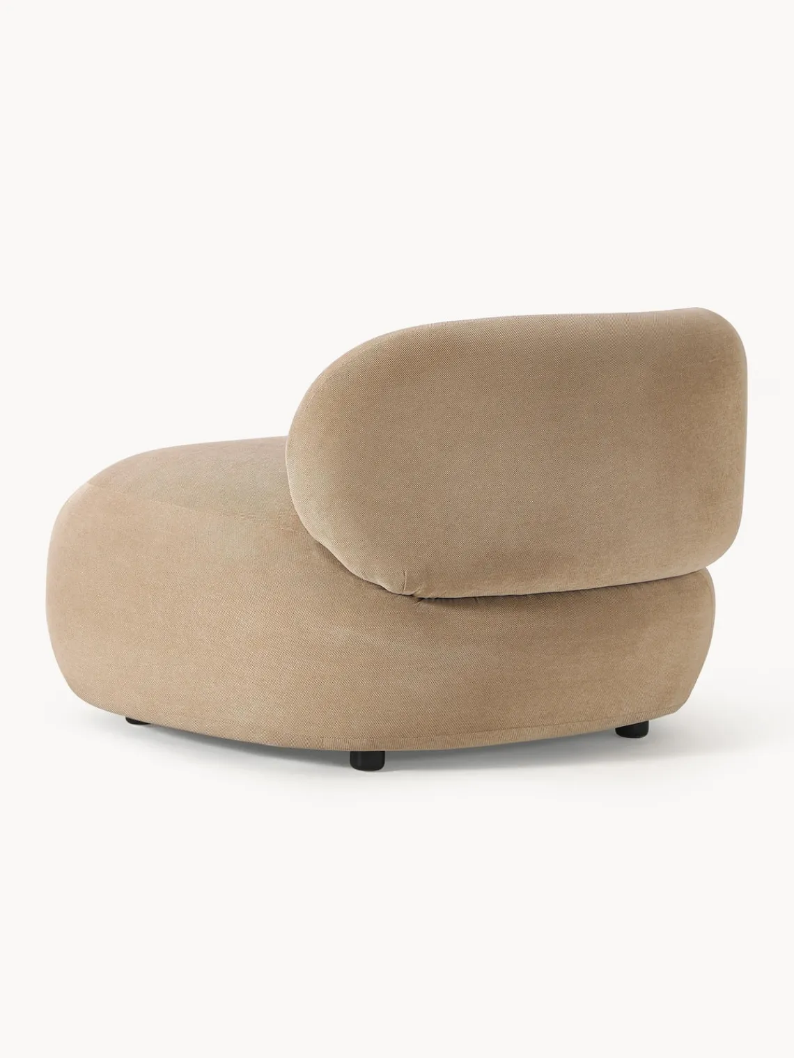 Butacas|Sillones>Westwing Collection Sillón lounge Alba Tejido aterciopelado beige