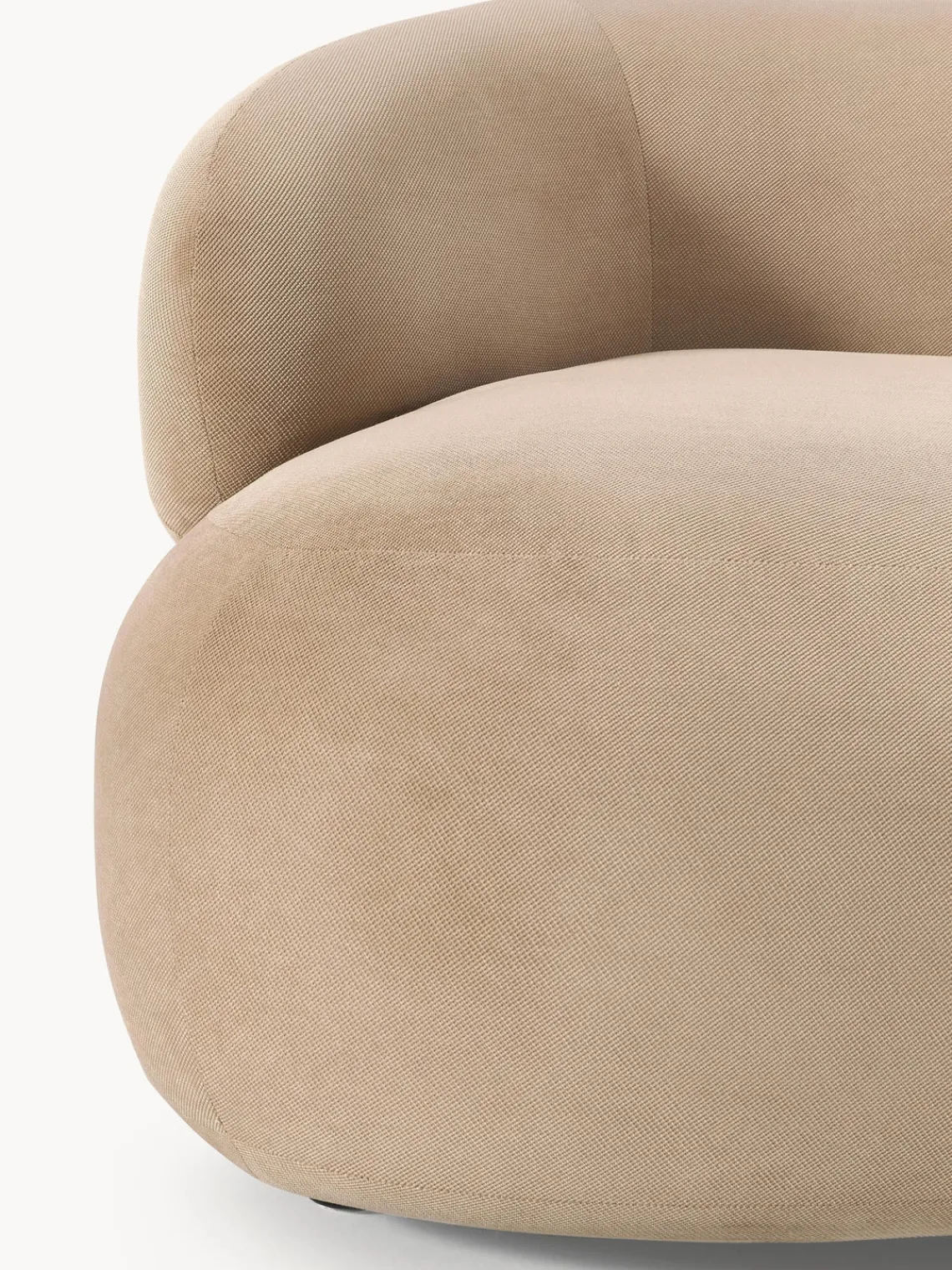 Butacas|Sillones>Westwing Collection Sillón lounge Alba Tejido aterciopelado beige