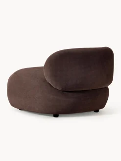 Butacas|Sillones></noscript>Westwing Collection Sillón lounge Alba Tejido aterciopelado marrón oscuro