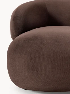 Butacas|Sillones></noscript>Westwing Collection Sillón lounge Alba Tejido aterciopelado marrón oscuro