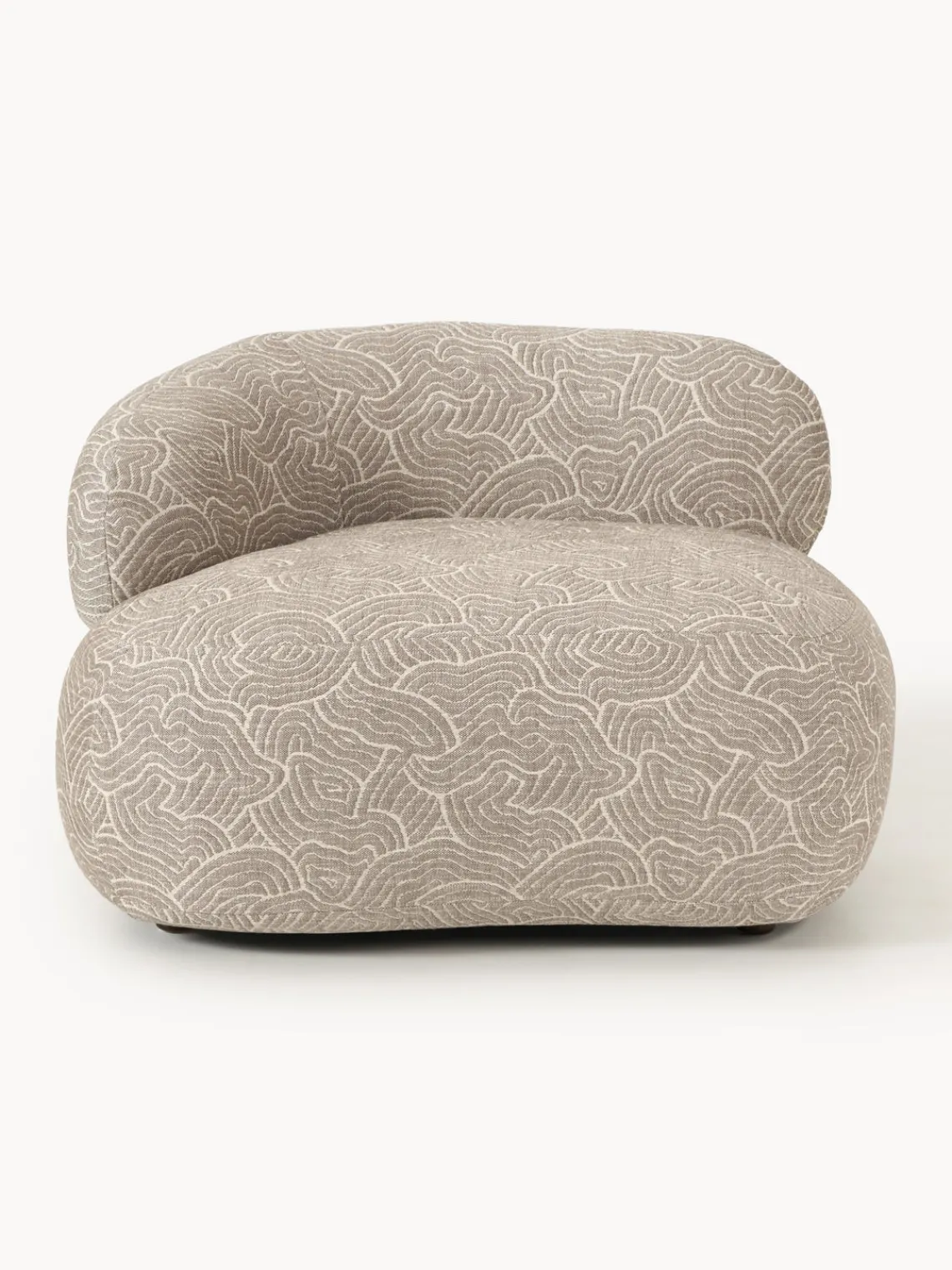 Butacas|Sillones>Westwing Collection Sillón lounge Alba Tejido marrón