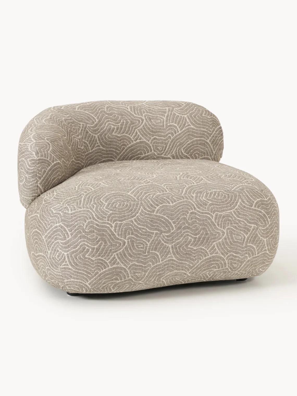 Butacas|Sillones>Westwing Collection Sillón lounge Alba Tejido marrón