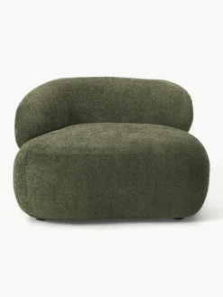 Butacas|Sillones></noscript>Westwing Collection Sillón lounge de borreguillo bouclé Alba Borreguillo bouclé verde oscuro