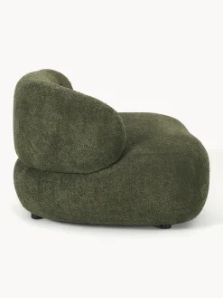 Butacas|Sillones></noscript>Westwing Collection Sillón lounge de borreguillo bouclé Alba Borreguillo bouclé verde oscuro