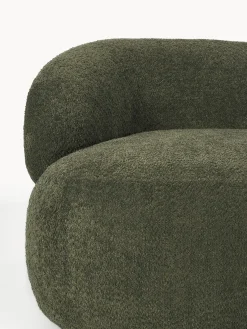 Butacas|Sillones></noscript>Westwing Collection Sillón lounge de borreguillo bouclé Alba Borreguillo bouclé verde oscuro
