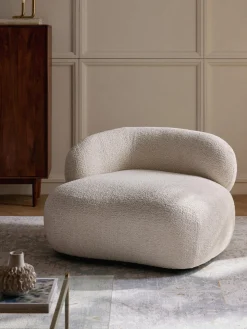 Outlet Sillón lounge de borreguillo bouclé Alba Butacas|Sillones