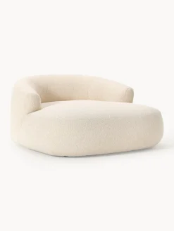 Butacas|Sillones>Westwing Collection Sillón lounge grande en tejido bouclé Sofia Bouclé beige claro