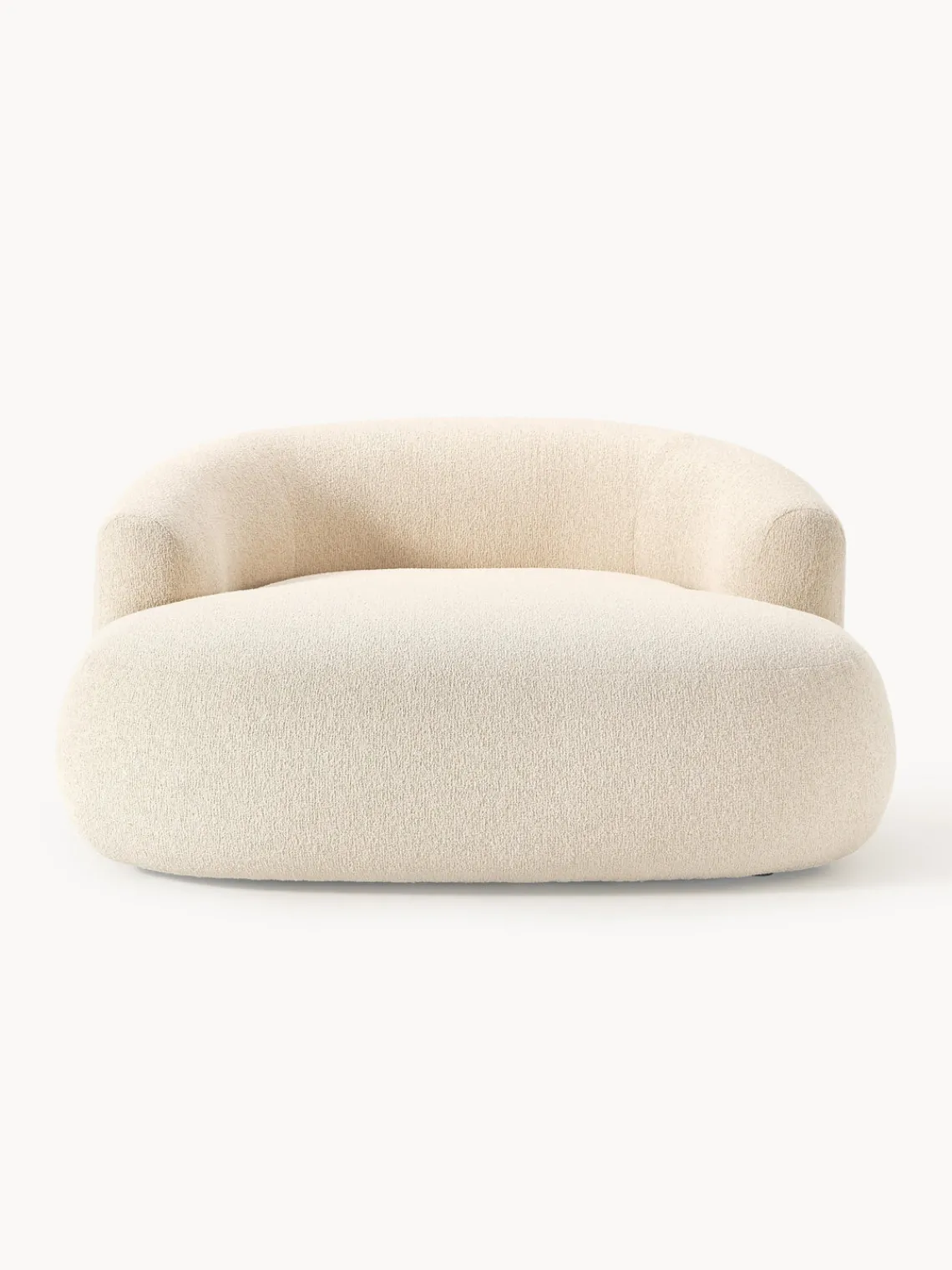Butacas|Sillones>Westwing Collection Sillón lounge grande en tejido bouclé Sofia Bouclé beige claro