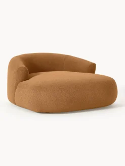Butacas|Sillones>Westwing Collection Sillón lounge grande en tejido bouclé Sofia Bouclé marrón claro