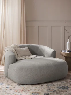 Sale Sillón lounge grande en tejido bouclé Sofia Butacas|Sillones