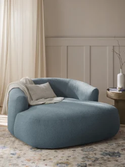 Sale Sillón lounge grande en tejido bouclé Sofia Butacas|Sillones